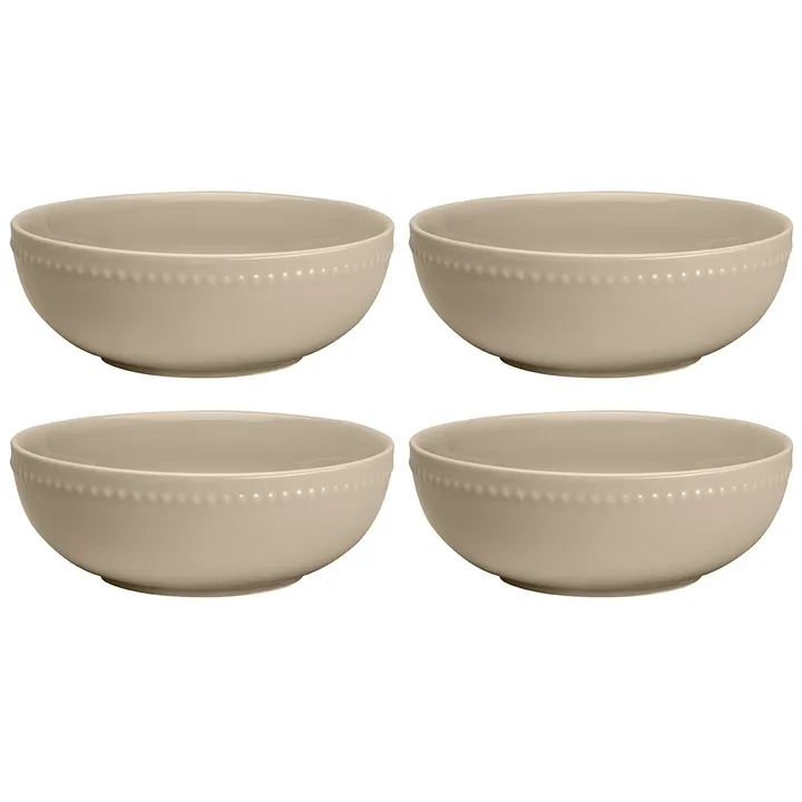 Dots breakfast bowl 60 cl 4-pack - Beige - Scandi Living
