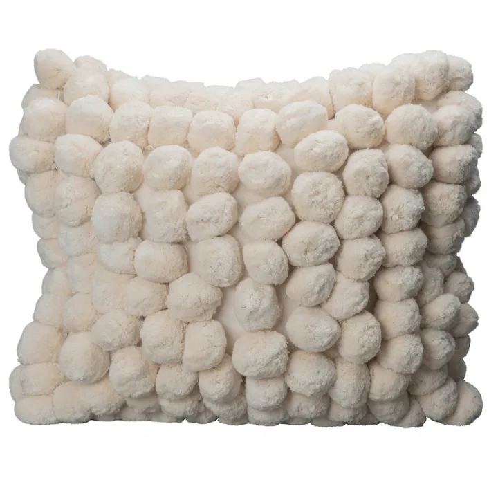 Pom Pom cushion 45x45 cm - Off white - Byon