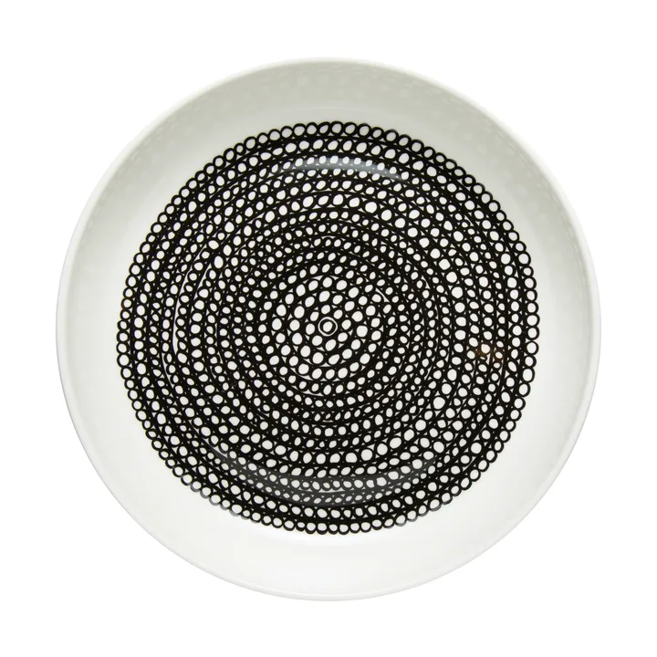 Räsymatto plate Ø20.5 cm - white-black - Marimekko