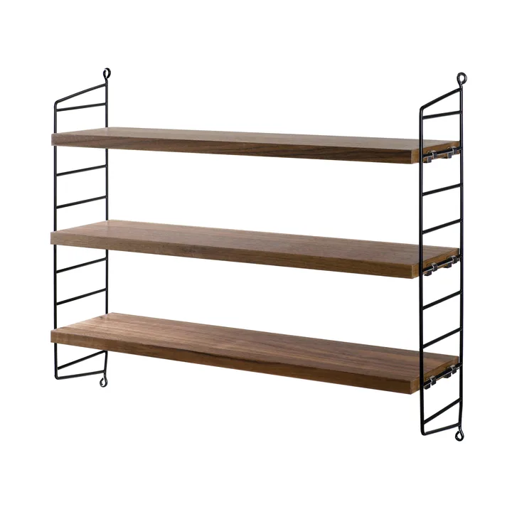 String Shelf Pocket walnut-black - walnut-black - String