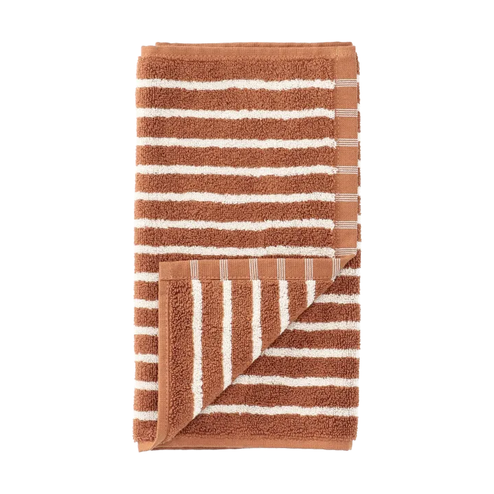 Drift towel 30x50 cm - Brown-white - Scandi Living